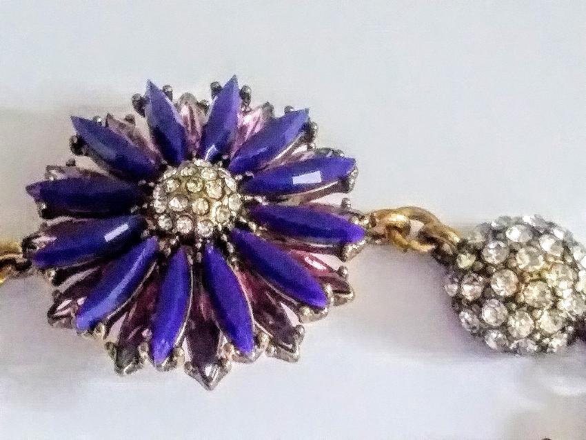 Bespoke Floral Crystal Bracelet