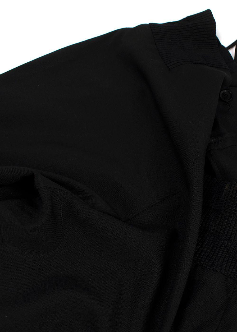 Gucci Black Tapered Leg Wool-blend Trousers