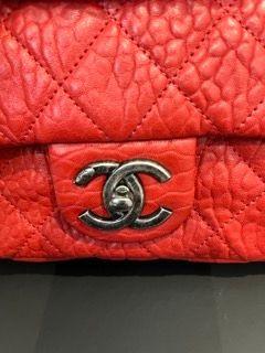 Chanel Red Aged Calfskin Single Flap Bag