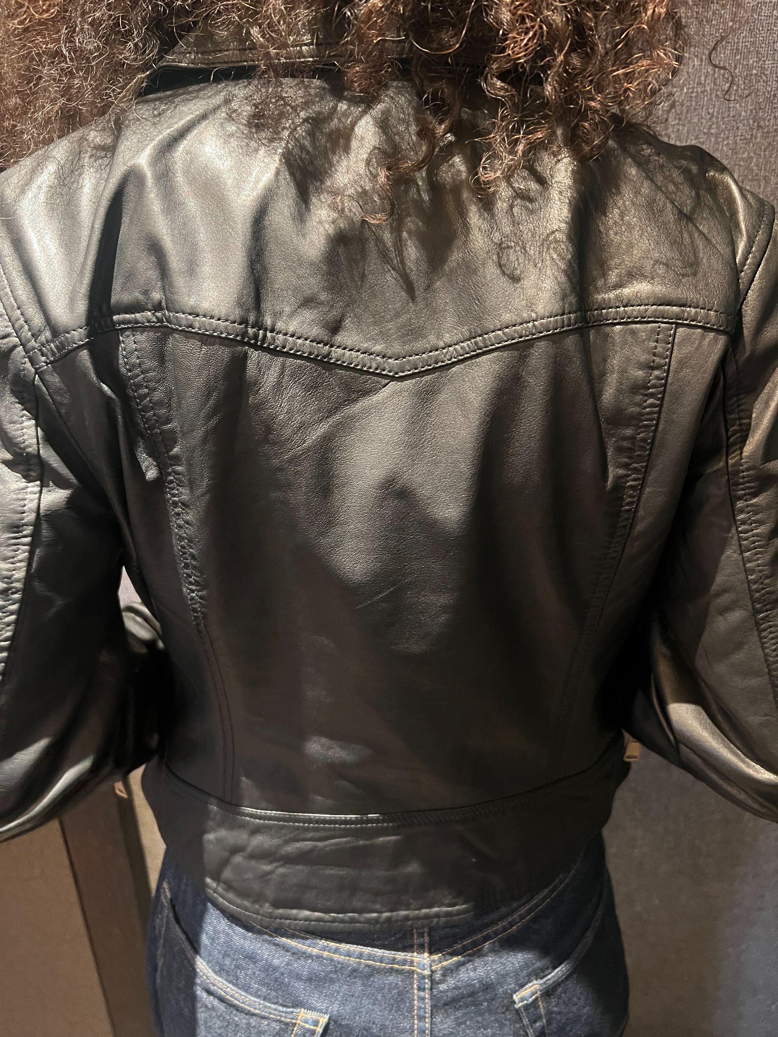 All Saints Black Vela Biker Jacket