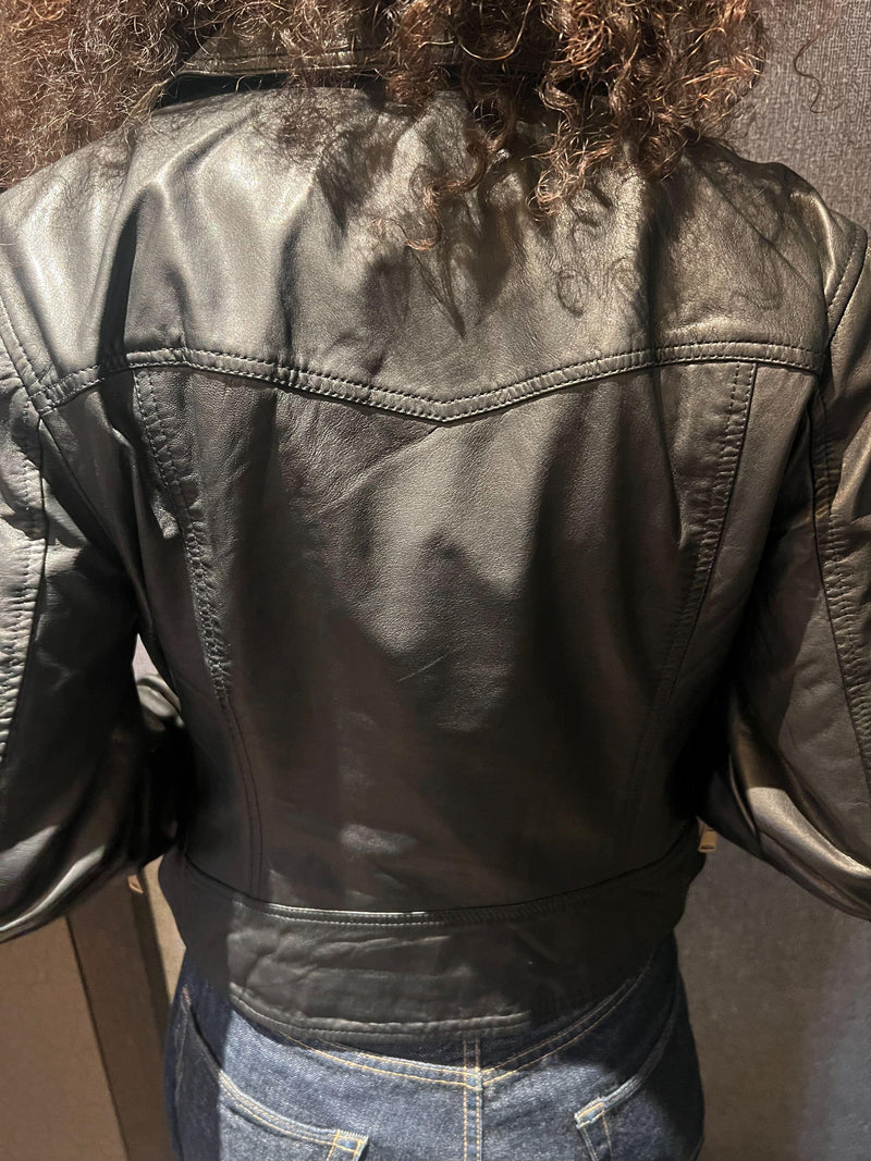 All Saints Black Vela Biker Jacket
