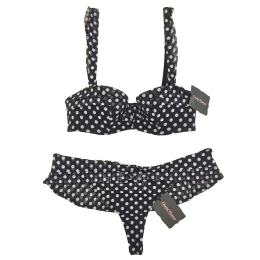 Chantal Thomass Polka-Dot Tulle Pad Strapless Bra & Skirted Thong Set