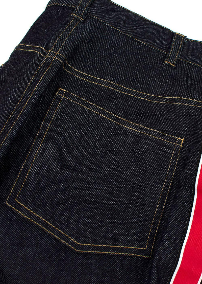 Diane von Furstenberg Red Side Panel Denim Jeans
