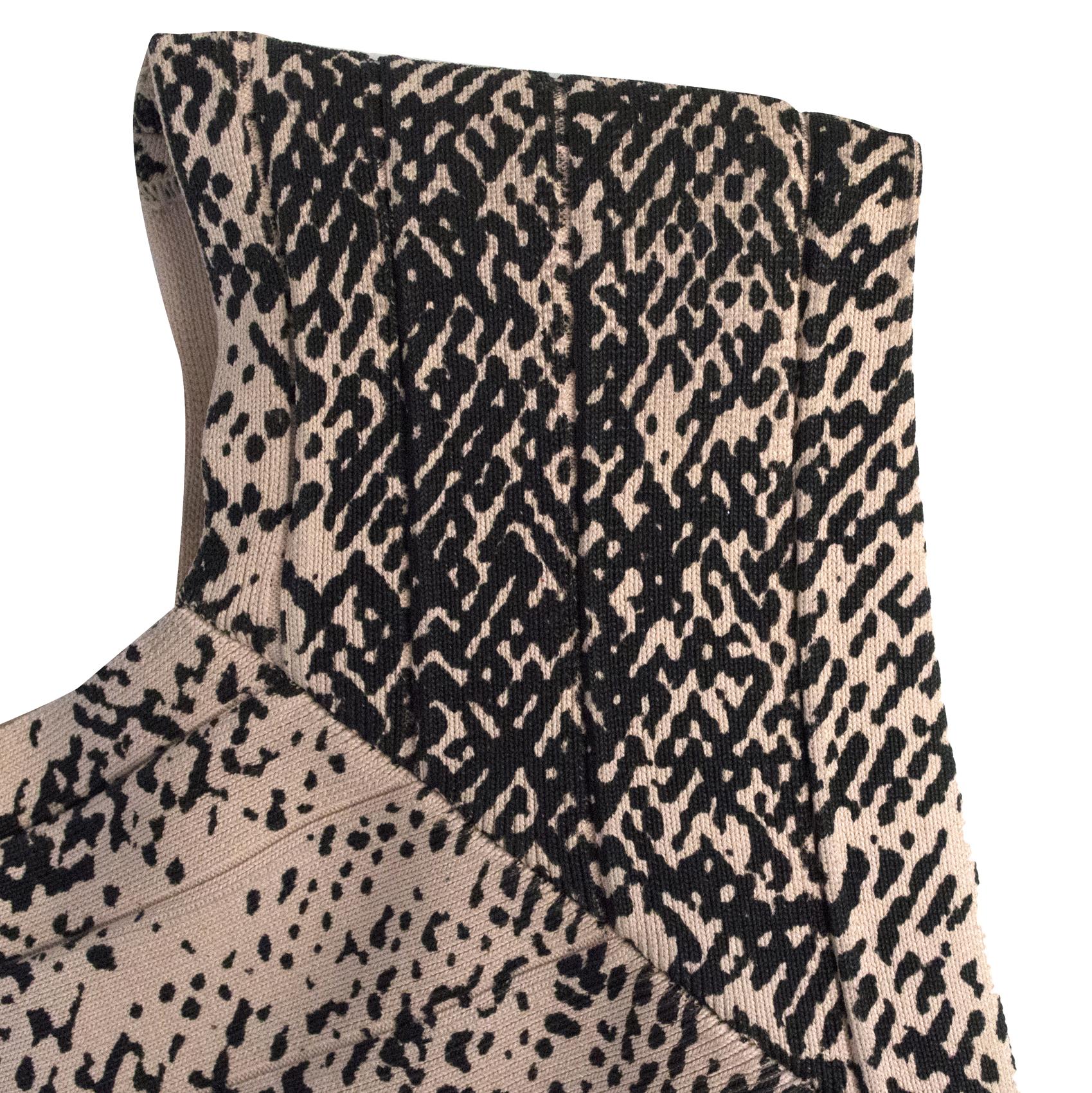 Whistles light pink and black bodycon dress