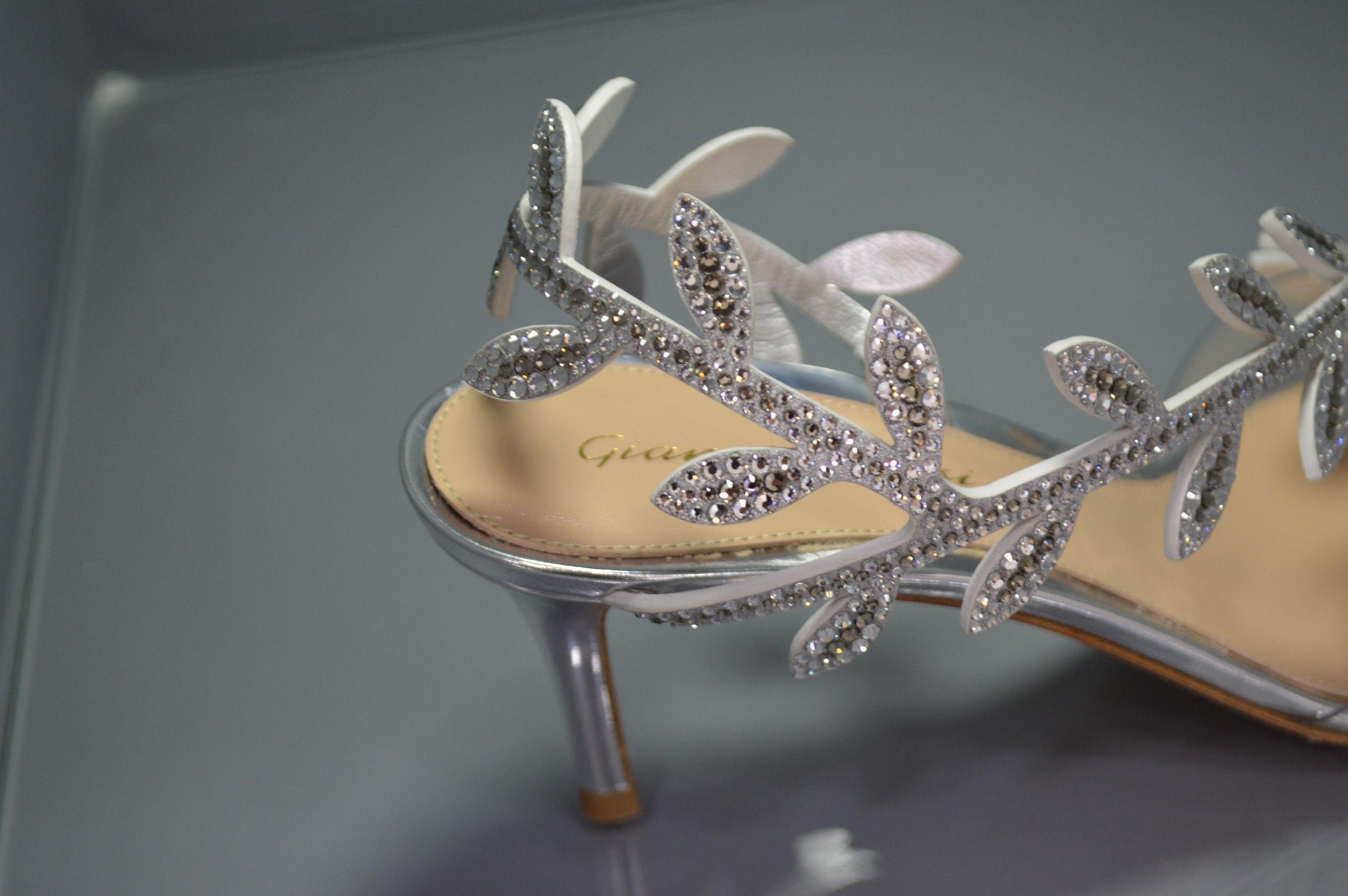 Embellished Silver Flavia Sandals