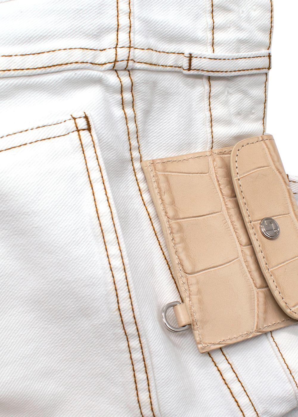 Saks Potts SS23 White Denim Zoe Skirt