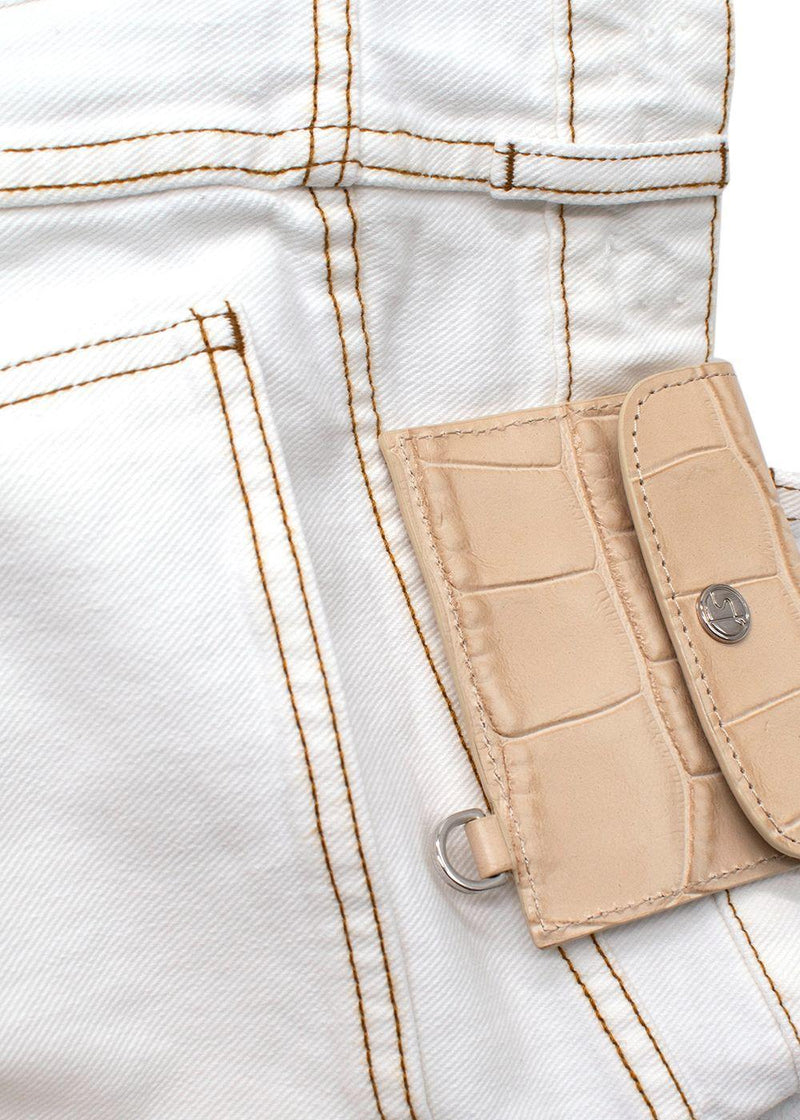 Saks Potts SS23 White Denim Zoe Skirt
