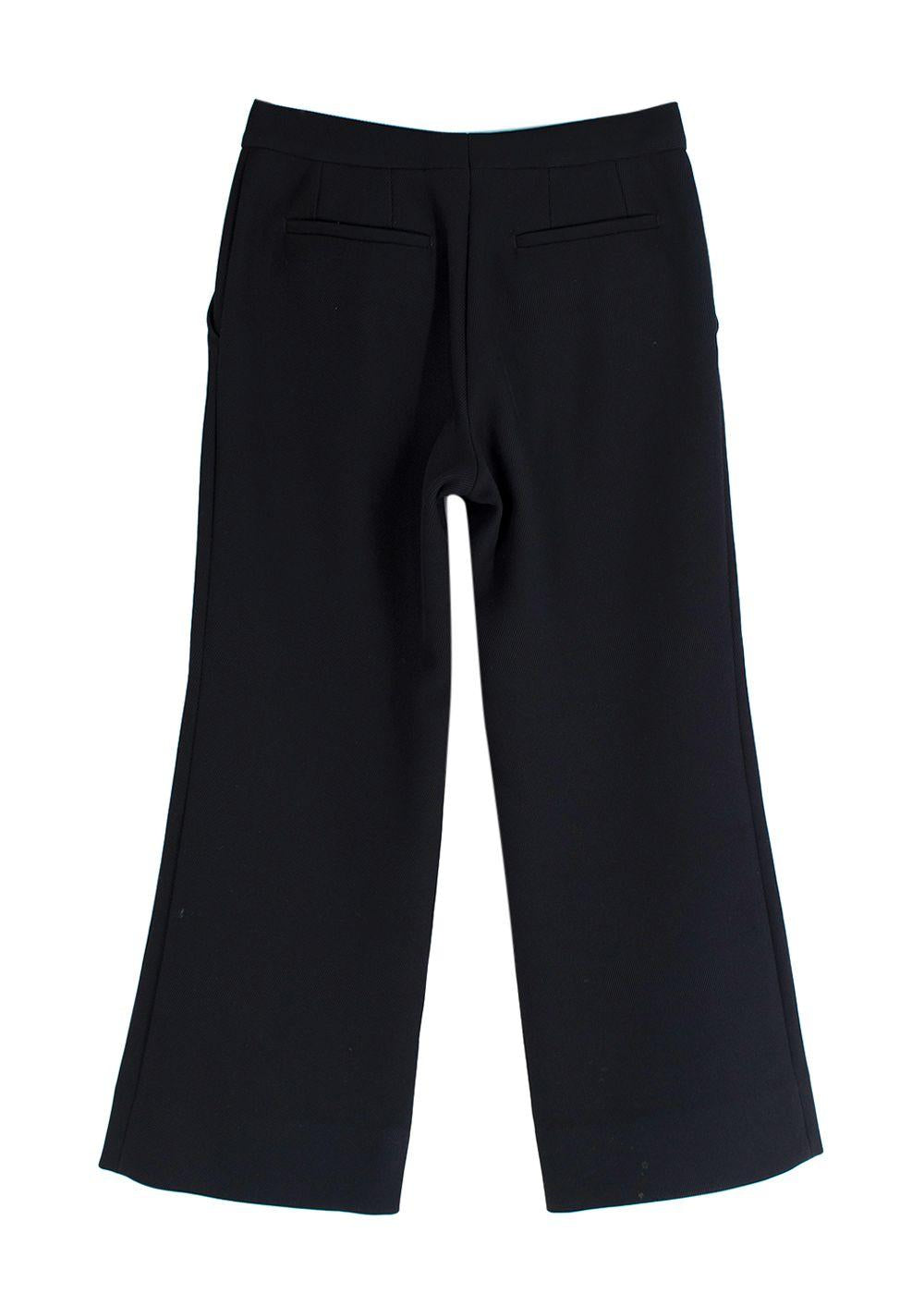 Black Textured Pants