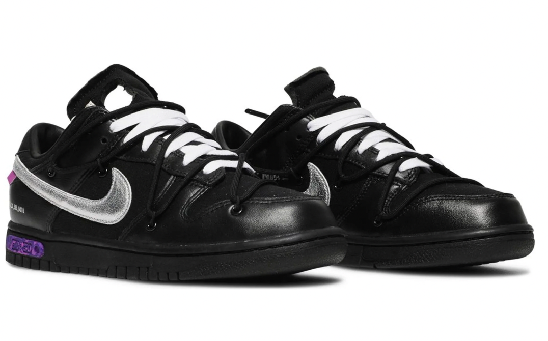 Collector's Off White x Nike Black Dunk Low Trainers Lot 50
