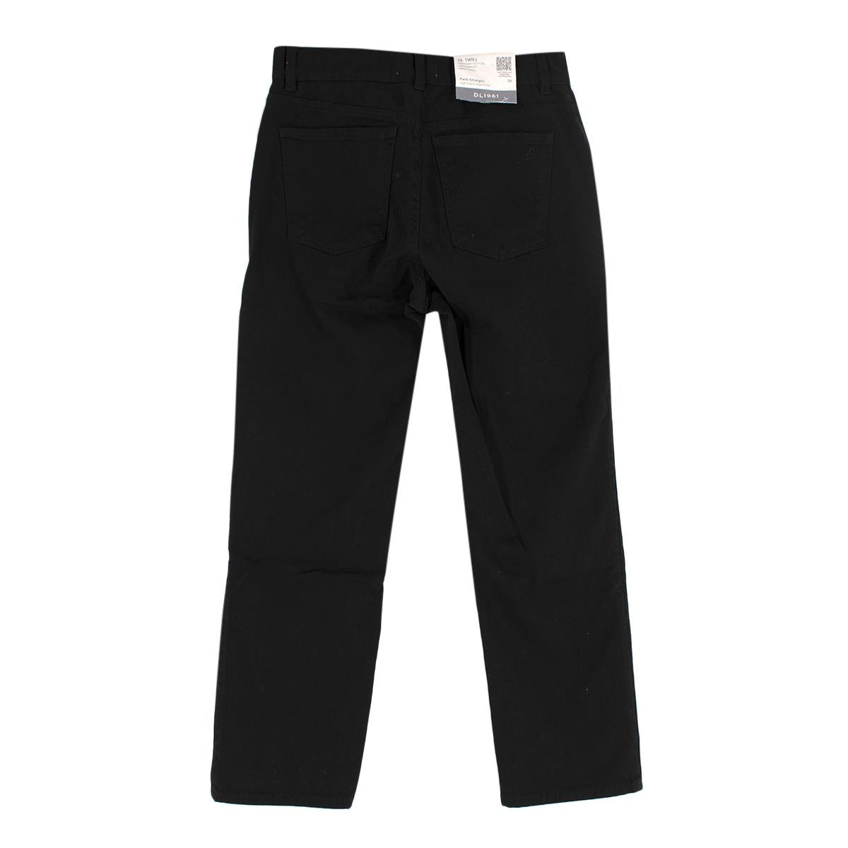 DL1961 Patti Black High Waist Straight Vintage Denim Jeans