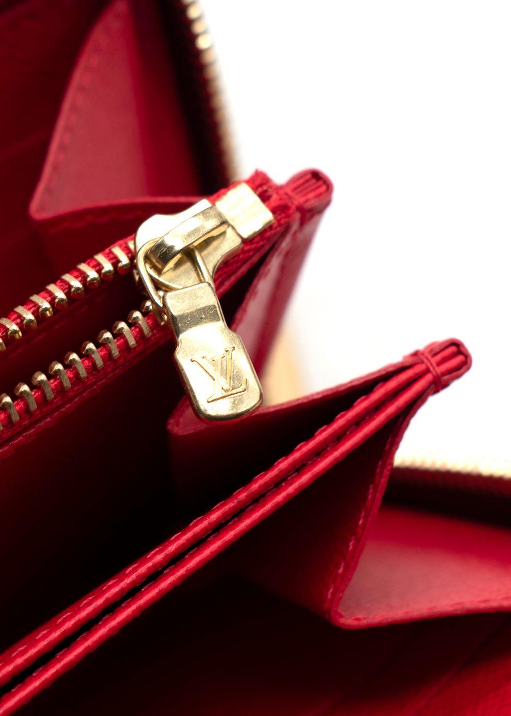 Louis Vuitton Red Monogram Kusama Pumpkin Dots Zippy Wallet