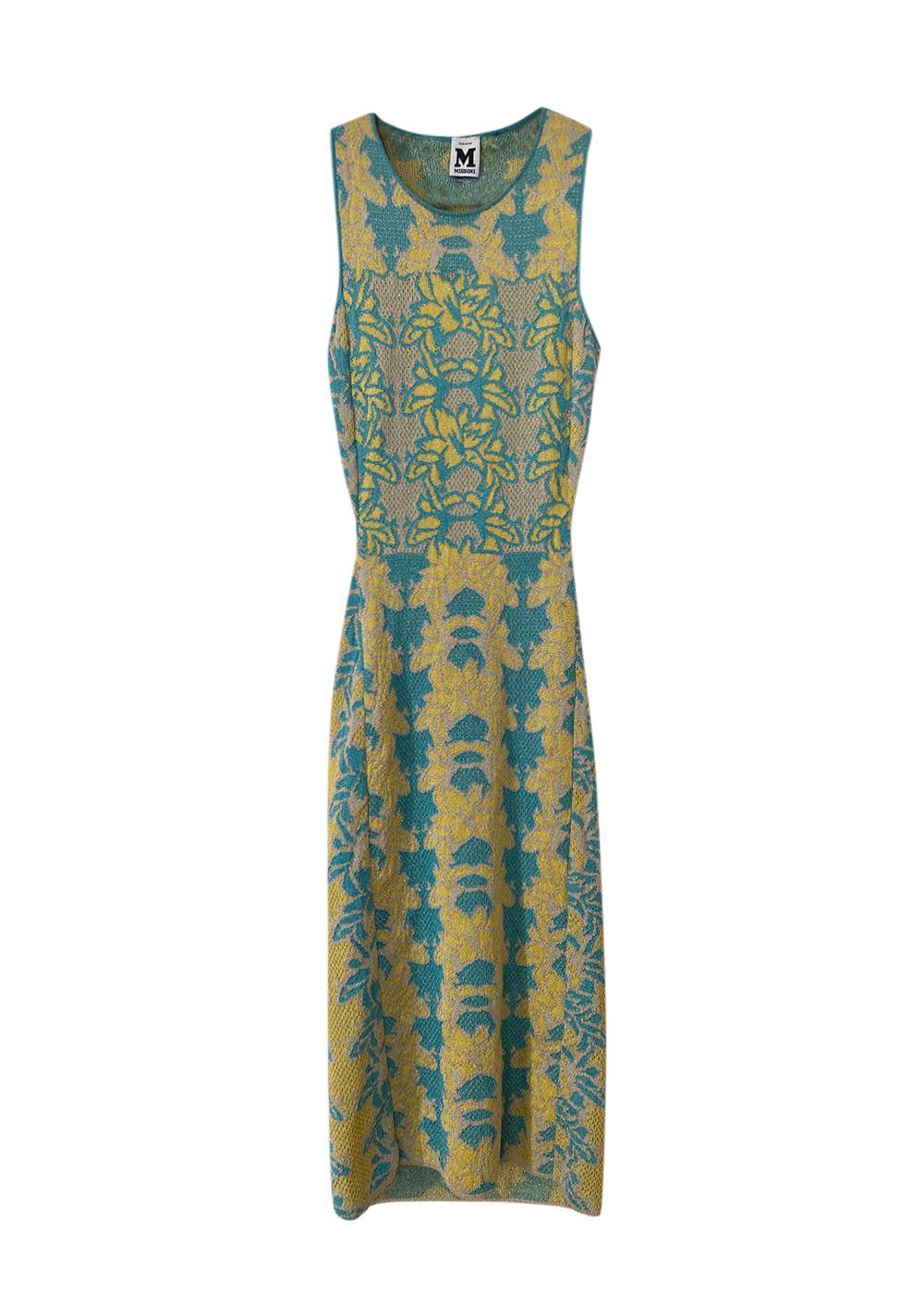 M Missoni Jacquard Knit Cut-out Back Dress