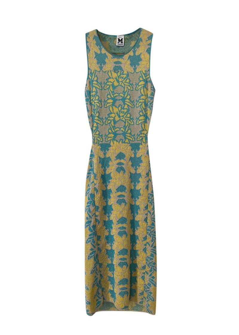 M Missoni Jacquard Knit Cut-out Back Dress
