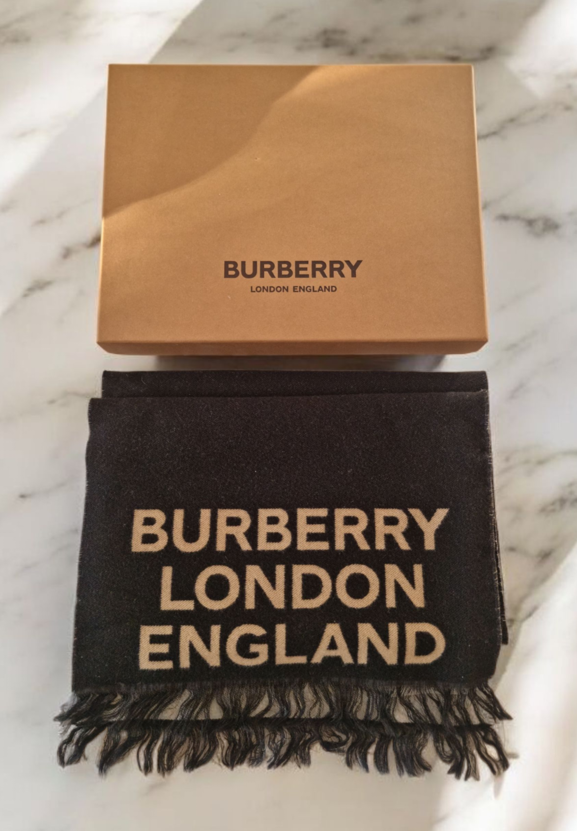 Burberry Wool Blend Love Scarf