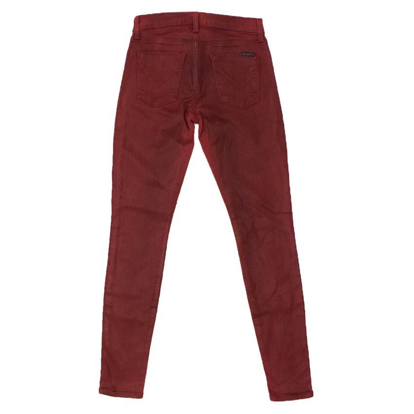 Hudson Red Coated Jeans