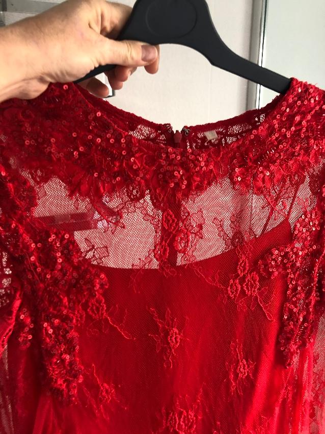 red lace dress