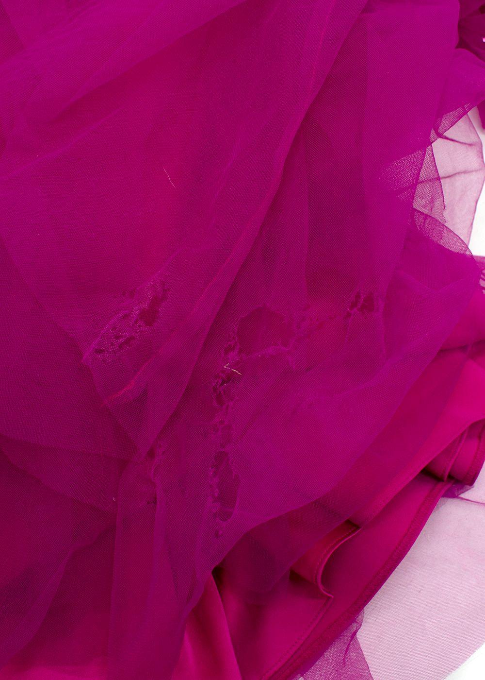 Jenny Packham Hot Pink Limelight Crystal Embellished Gown