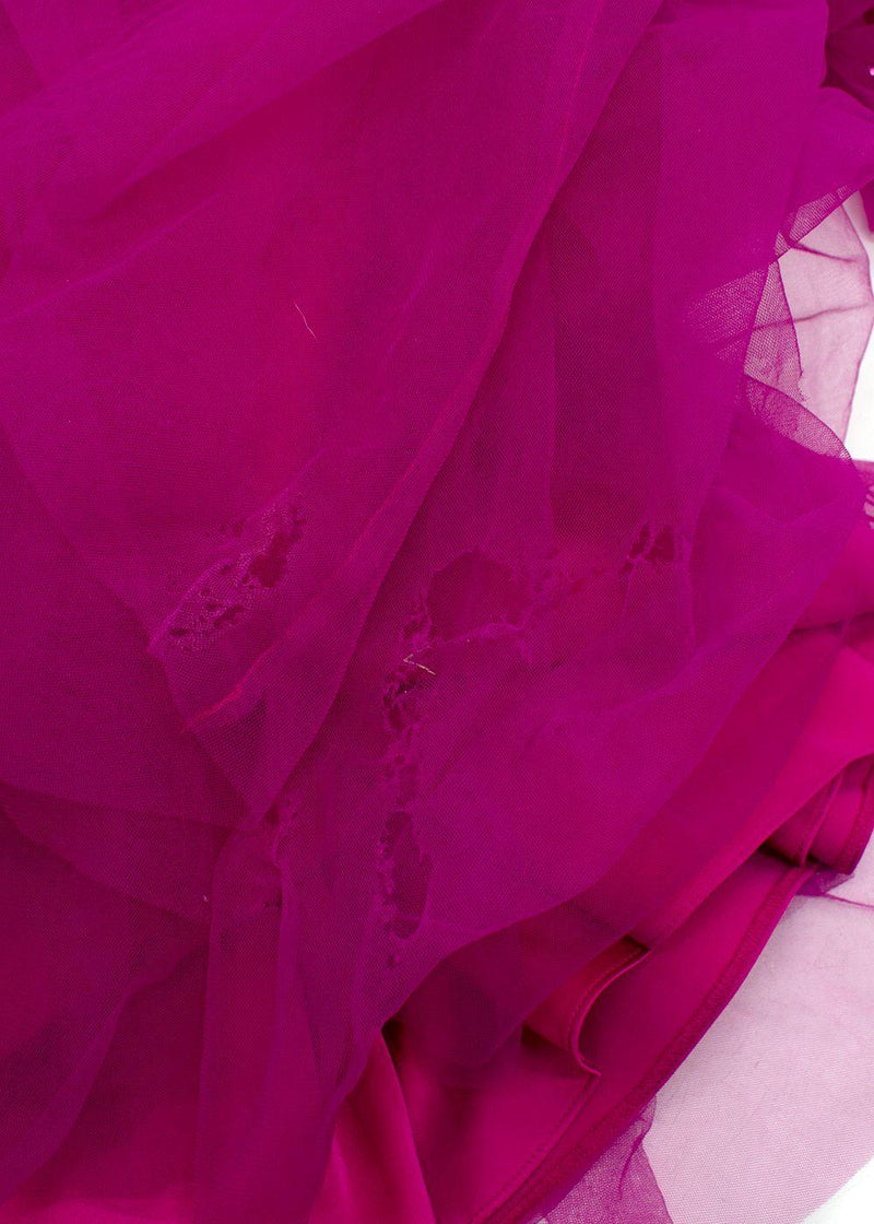 Jenny Packham Hot Pink Limelight Crystal Embellished Gown