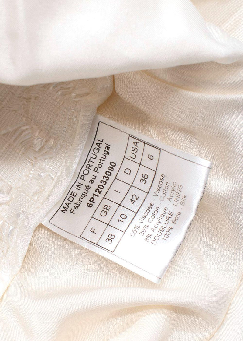 Dior White Pleated A Line Mini Skirt