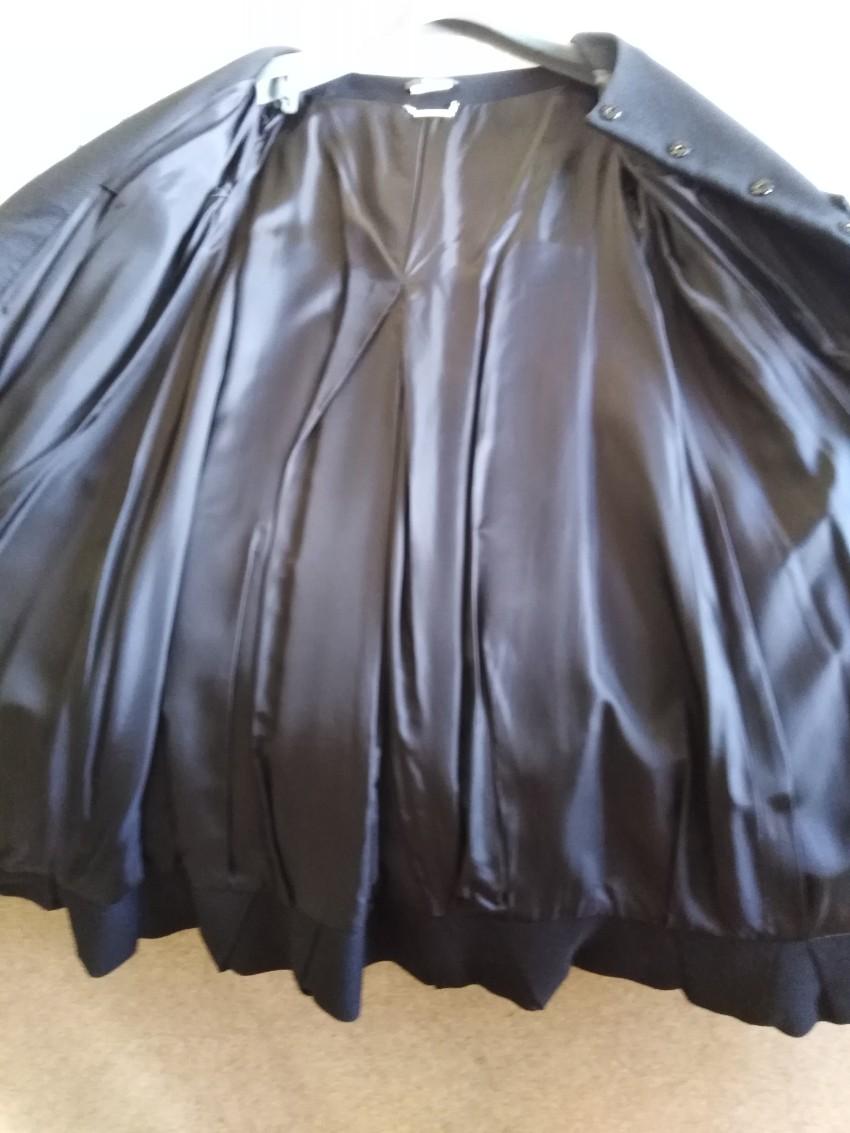Alberta Ferretti cotton black winter coat