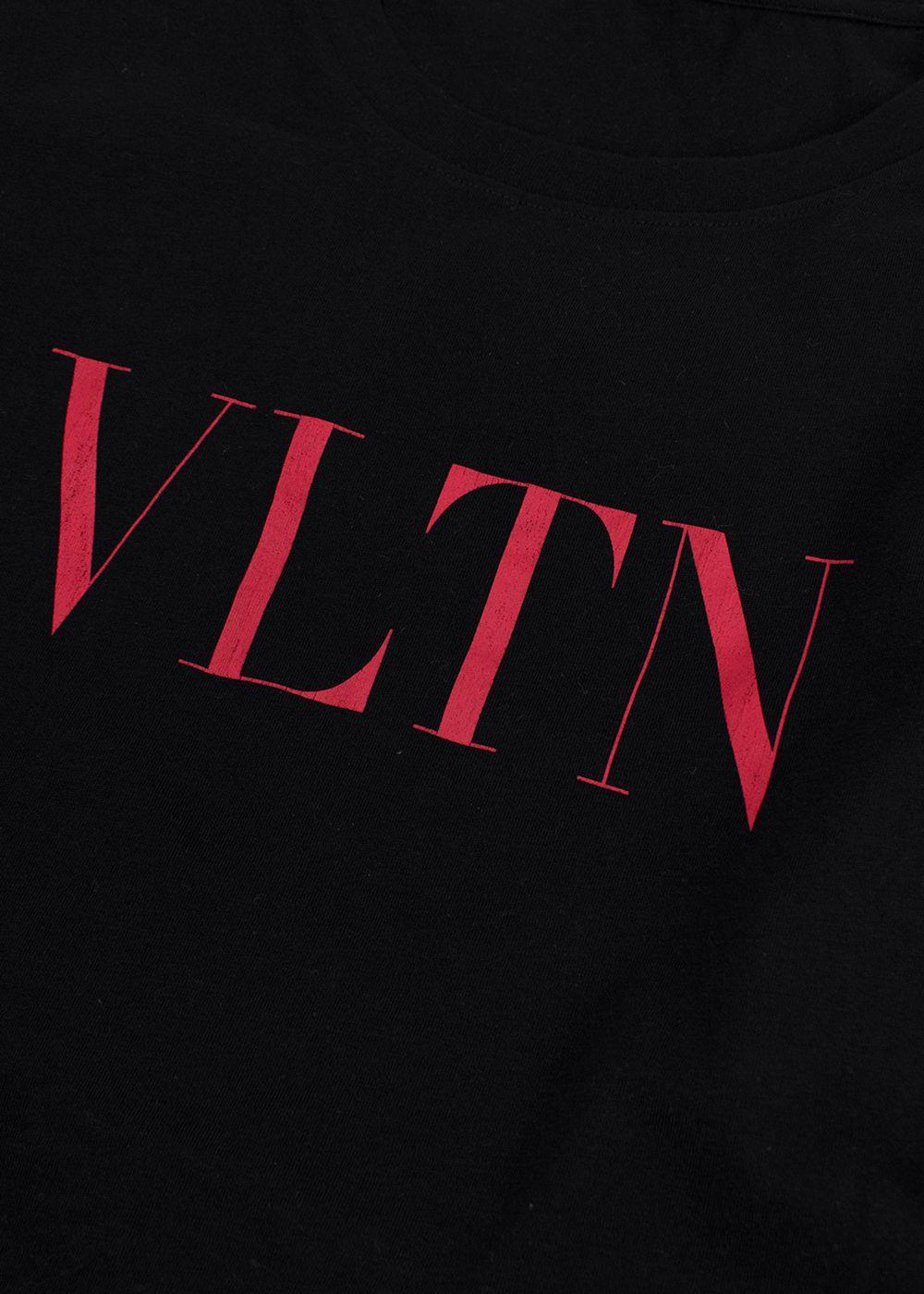 Valentino Black & Red VLTN Logo T-Shirt