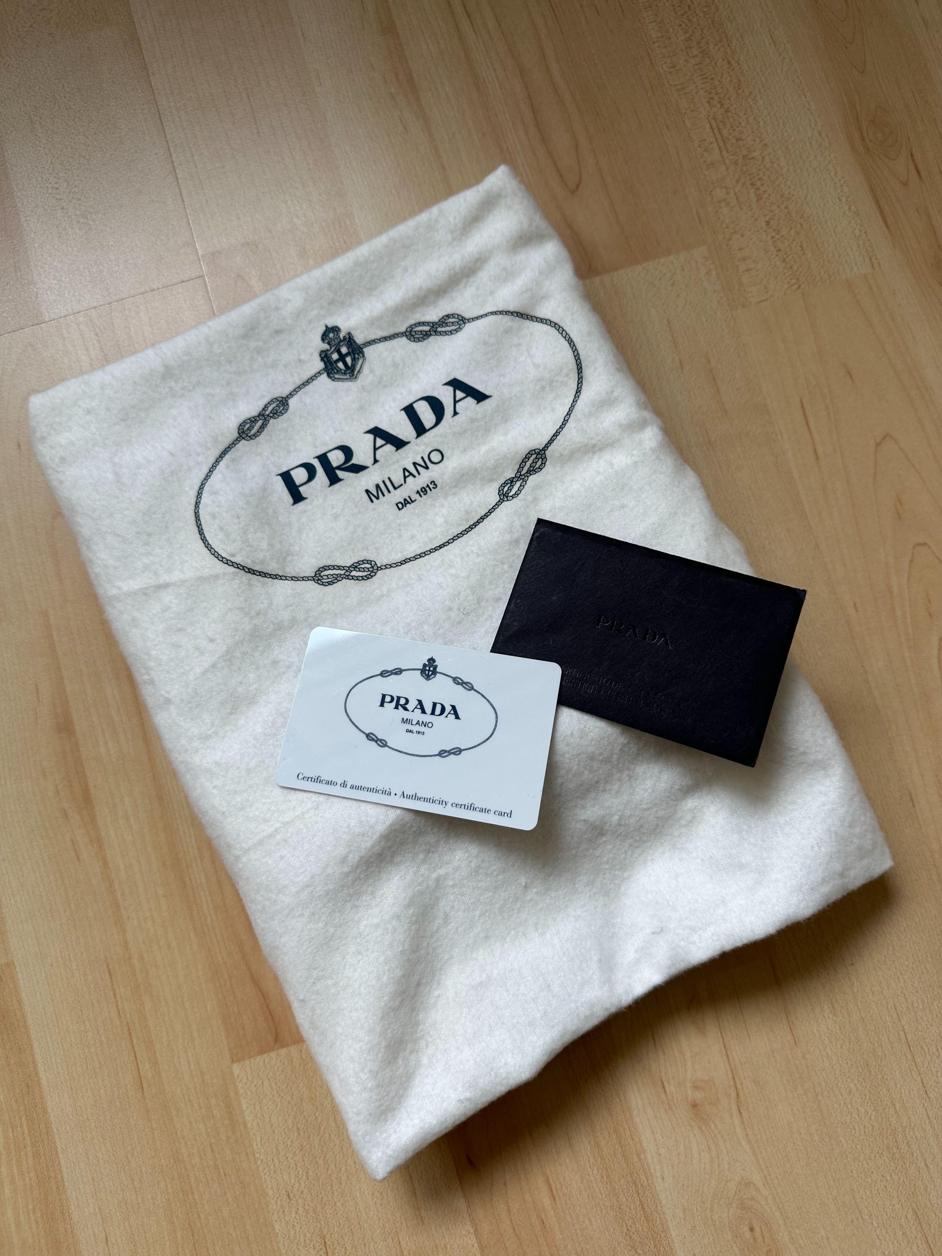 Prada Grey Saffiano Leather Tote Bag