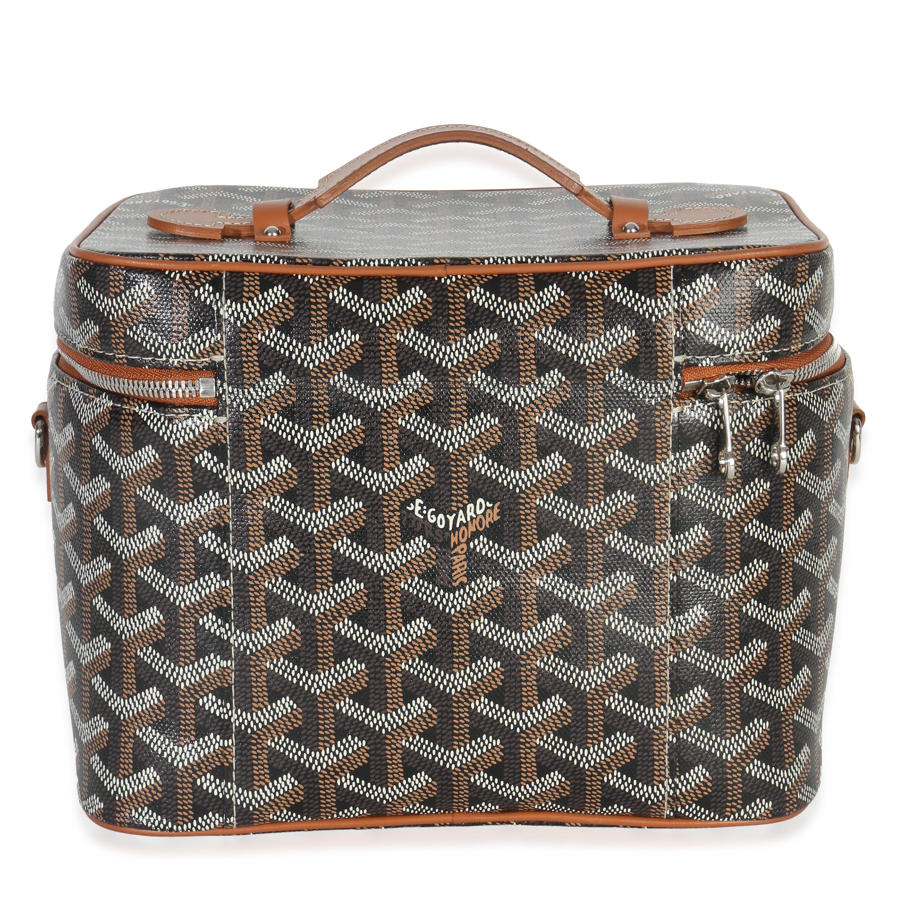 Goyard Gold Black Goyardine Canvas Muse Vanity Case