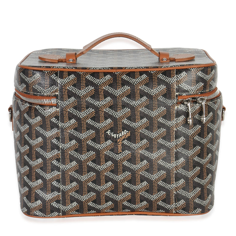 Goyard Gold Black Goyardine Canvas Muse Vanity Case
