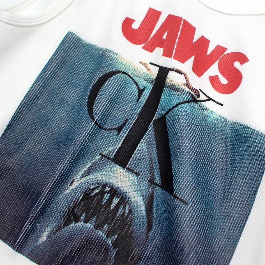 Calvin Klein 205W39NYC Jaws-print Ribbed Stretch-cotton Tank Top