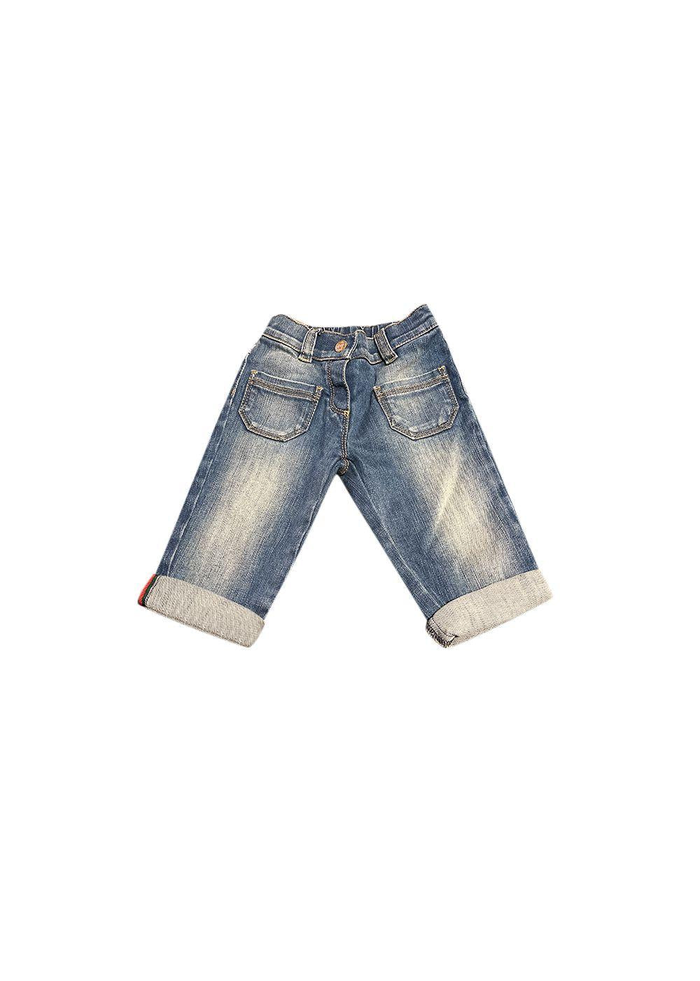 Mid-wash denim jeans