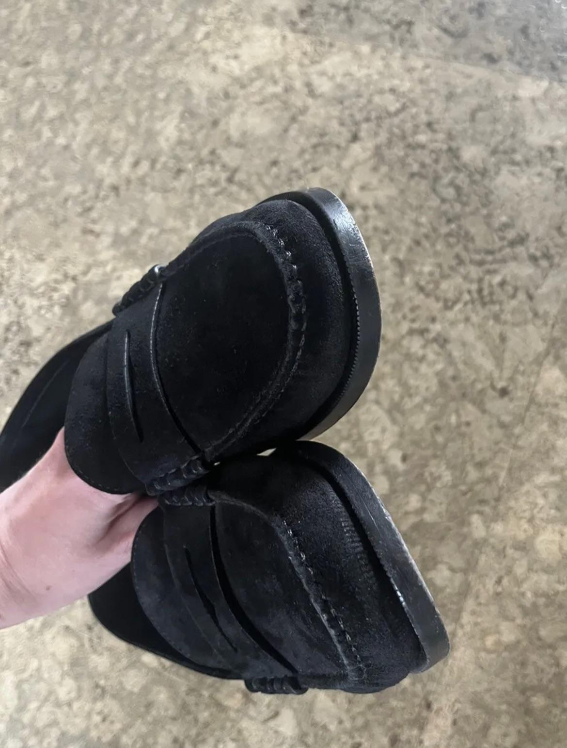 Le Loafer Black Suede Penny Loafers