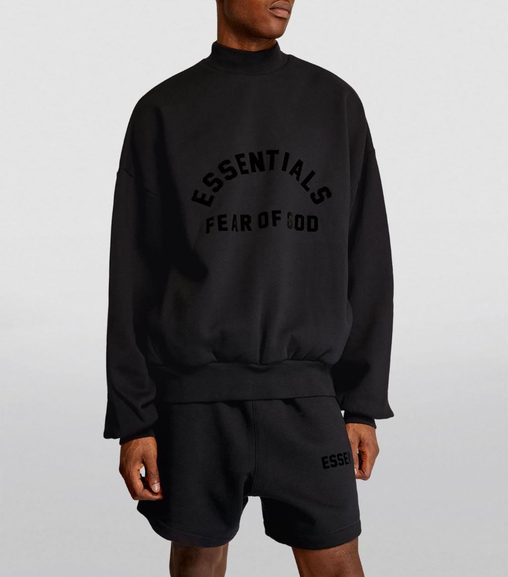 Fear Of God Essentials Black Logo Sweatshirt