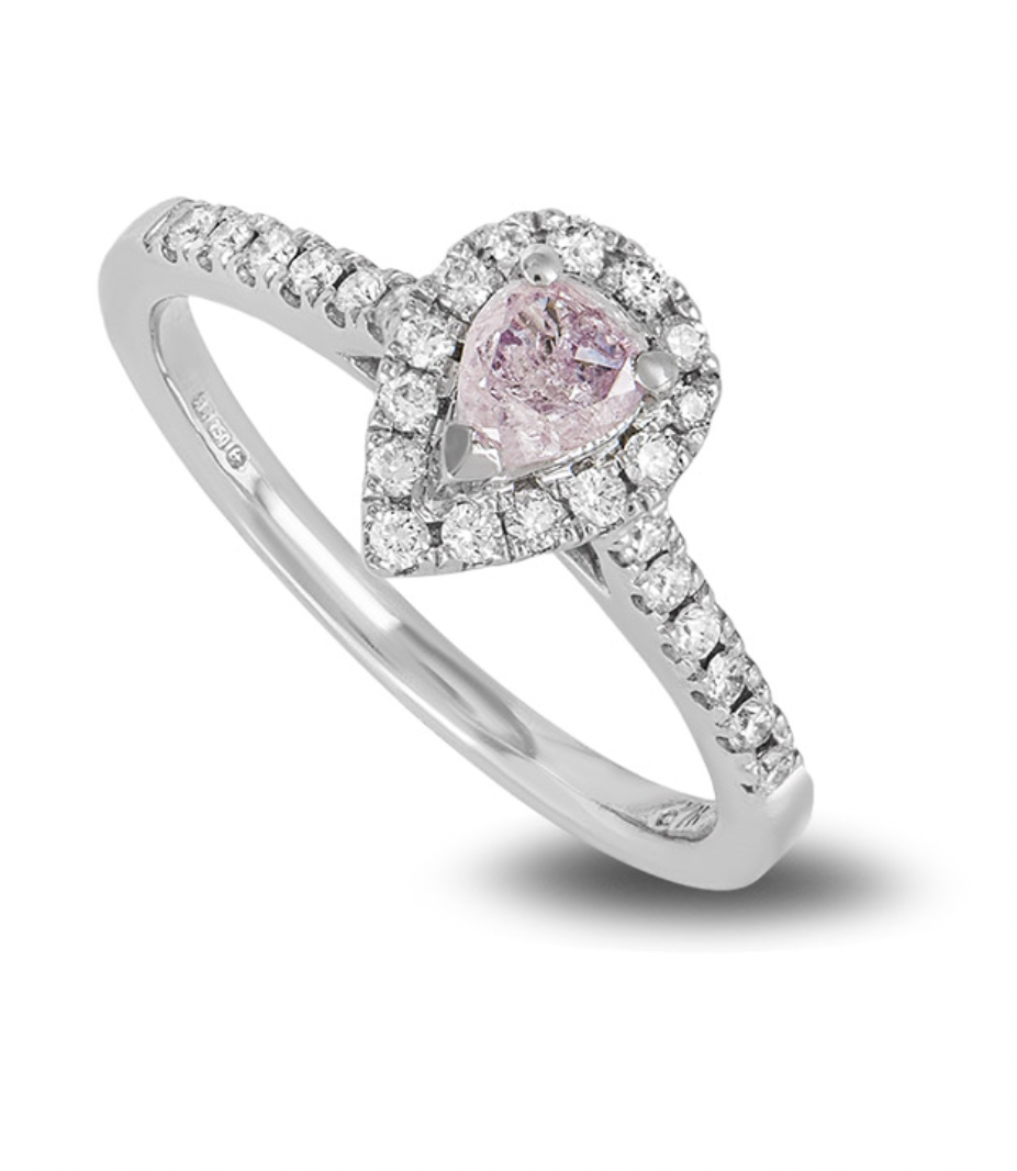 18ct White Gold Diamond Engagement ring  - Size 51