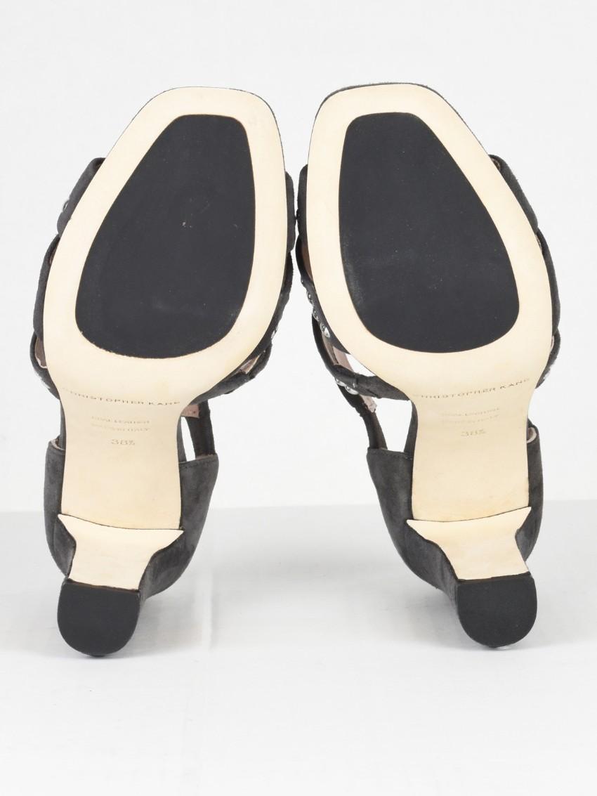 Christopher Kane grey suede sandals