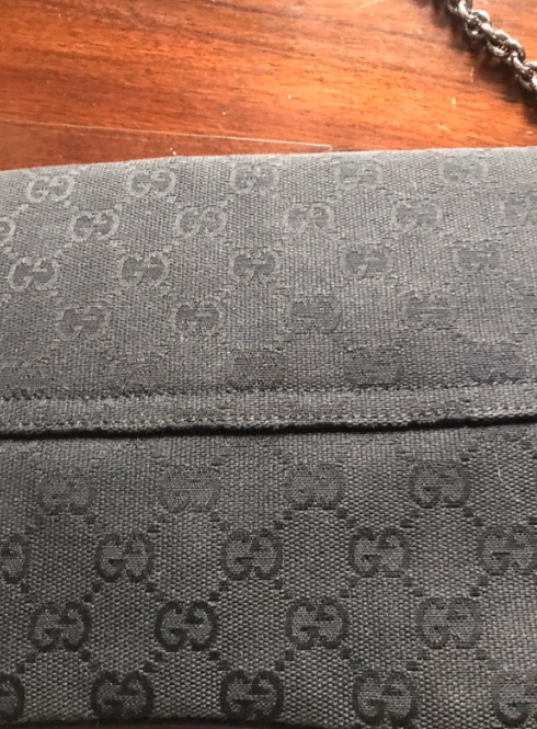 Gucci Vintage Black Horsebit Wallet on Chain