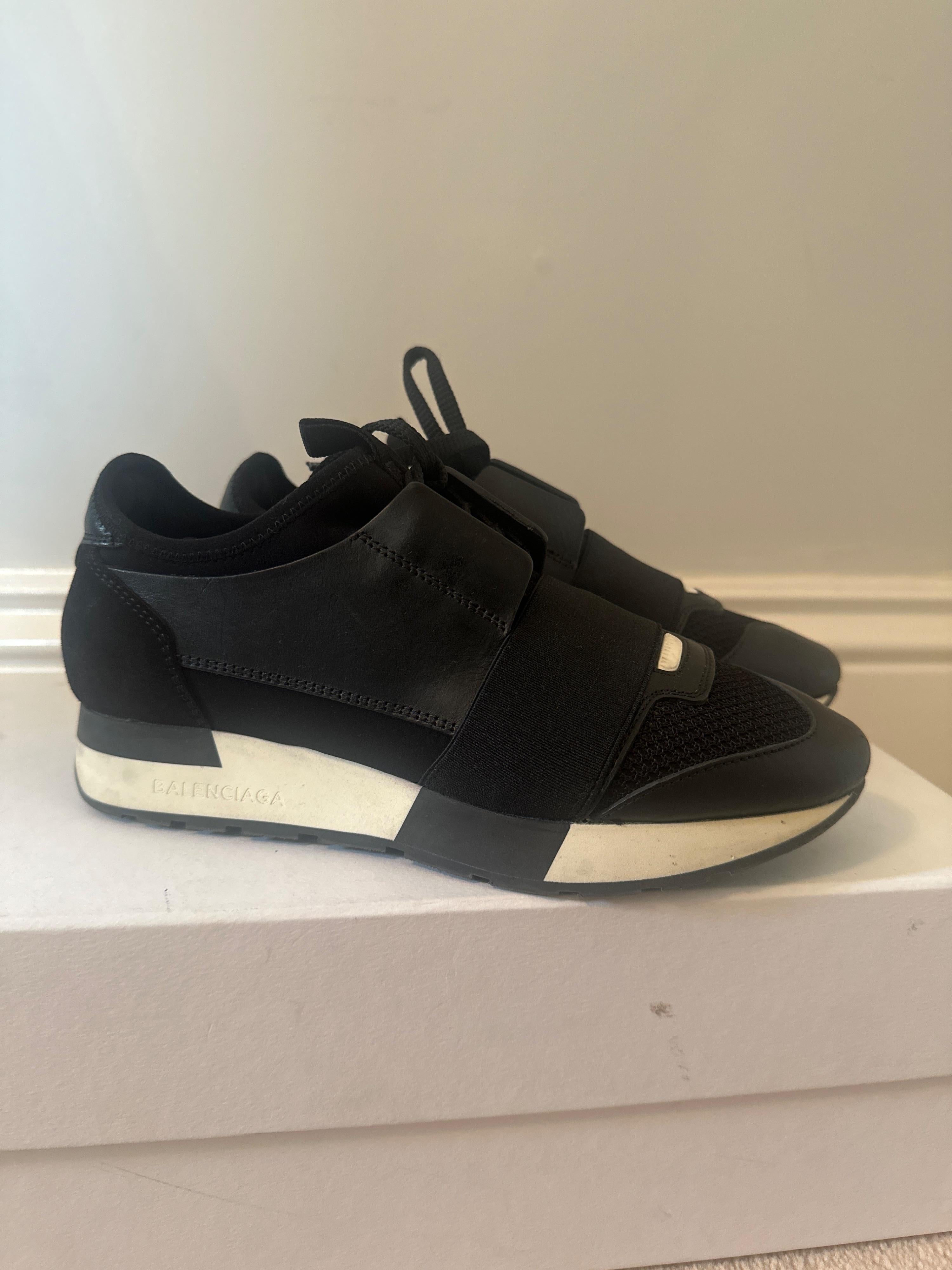 Balenciaga Black Race Runner Sneakers