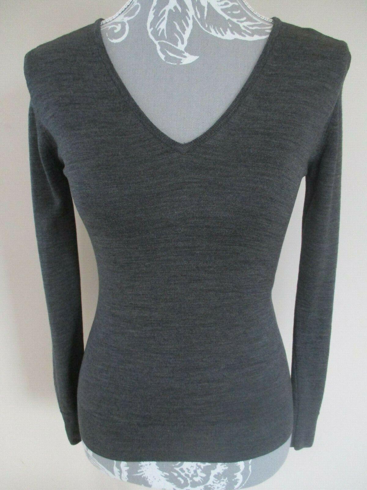 Charcoal Fine Knit Merino Wool Sweater