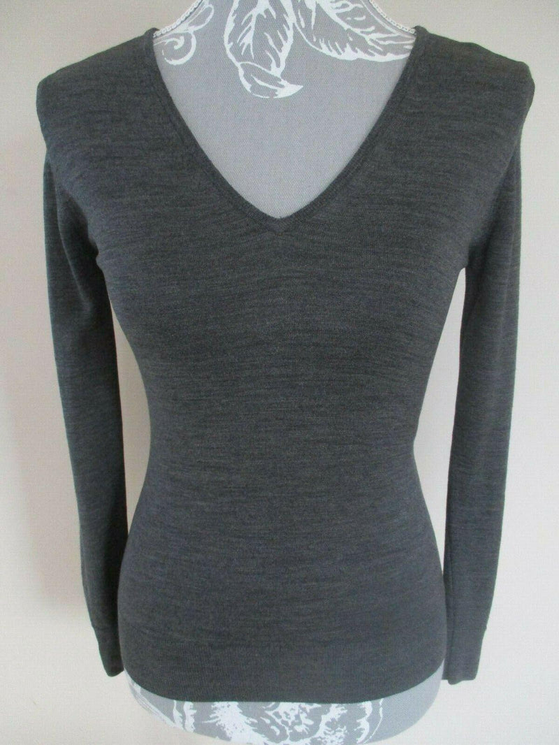 Charcoal Fine Knit Merino Wool Sweater