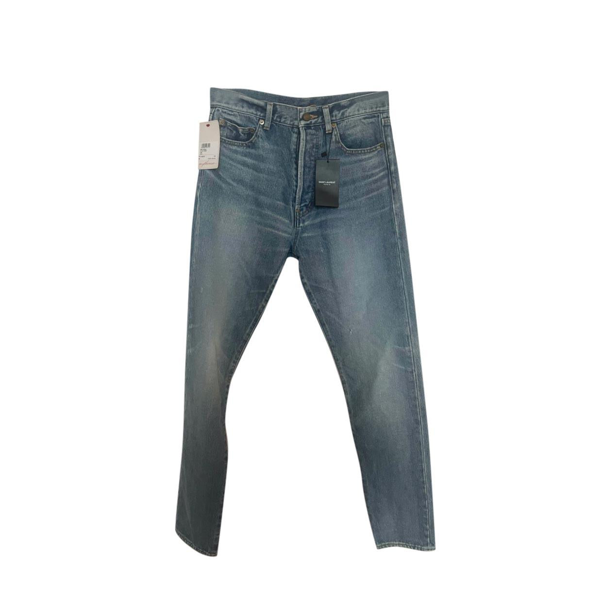 Saint Laurent Slim Fit Distressed D13 Jeans