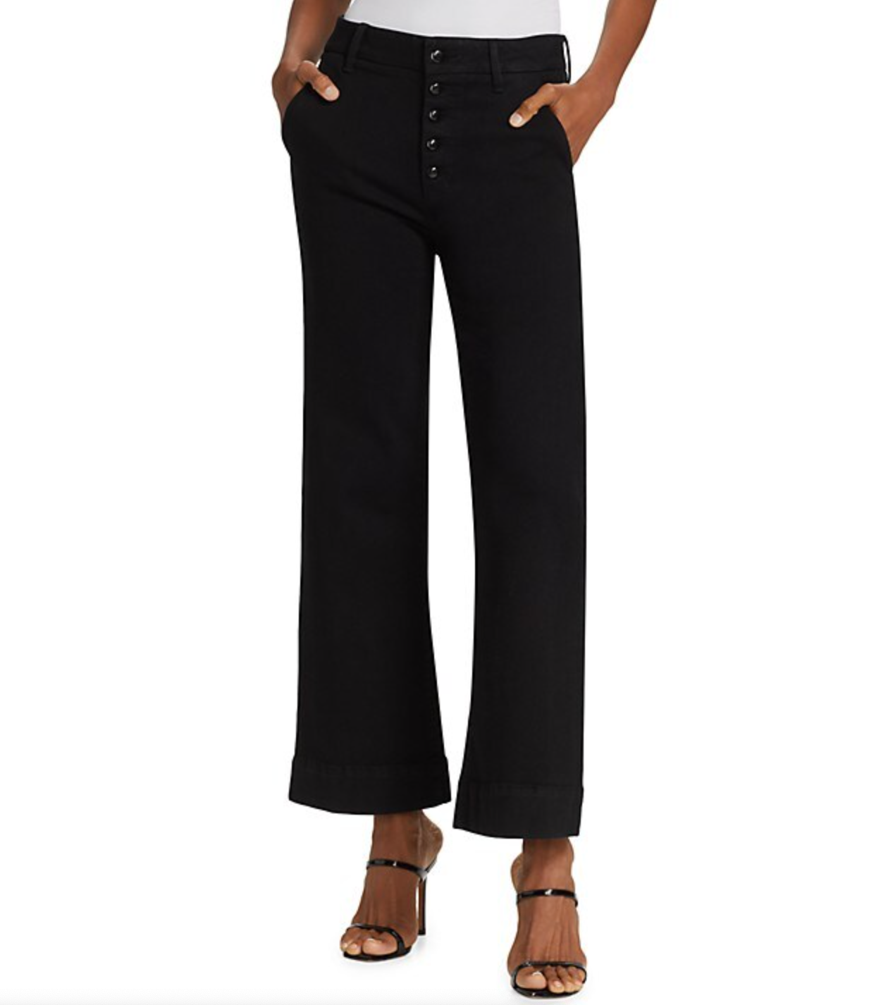 Paige Leenah Black Flared Jeans