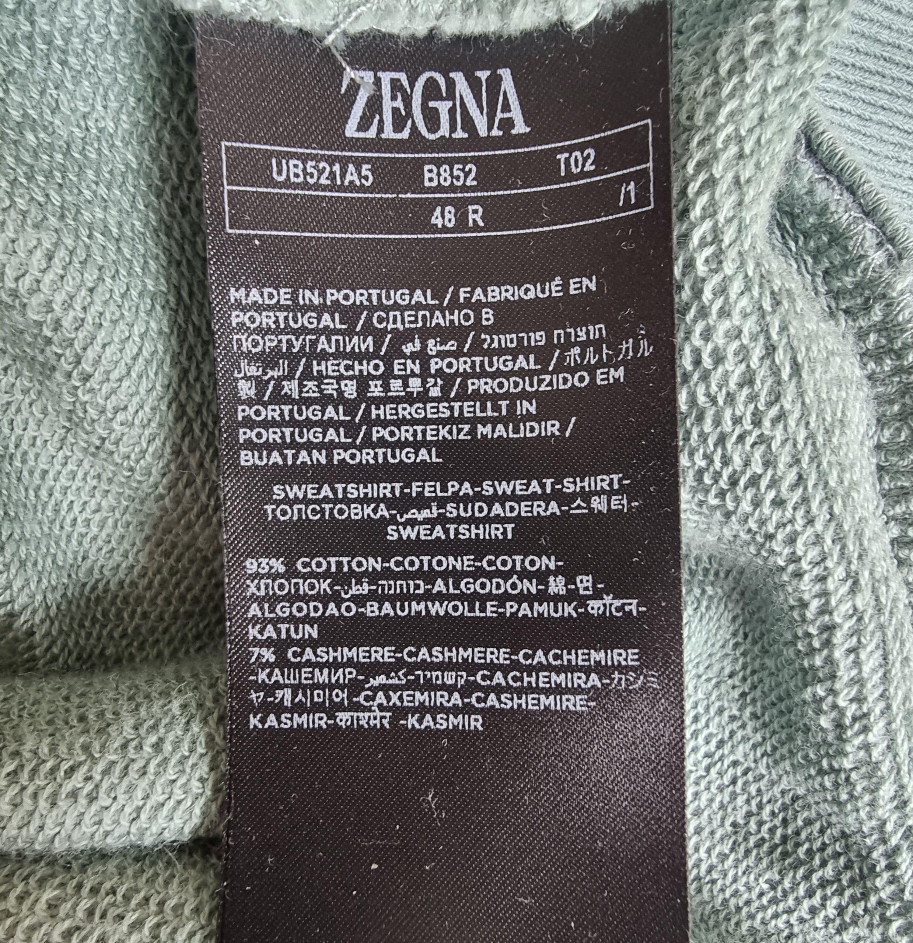 Cotton/Cashmere Blend Pale Green Hoodie