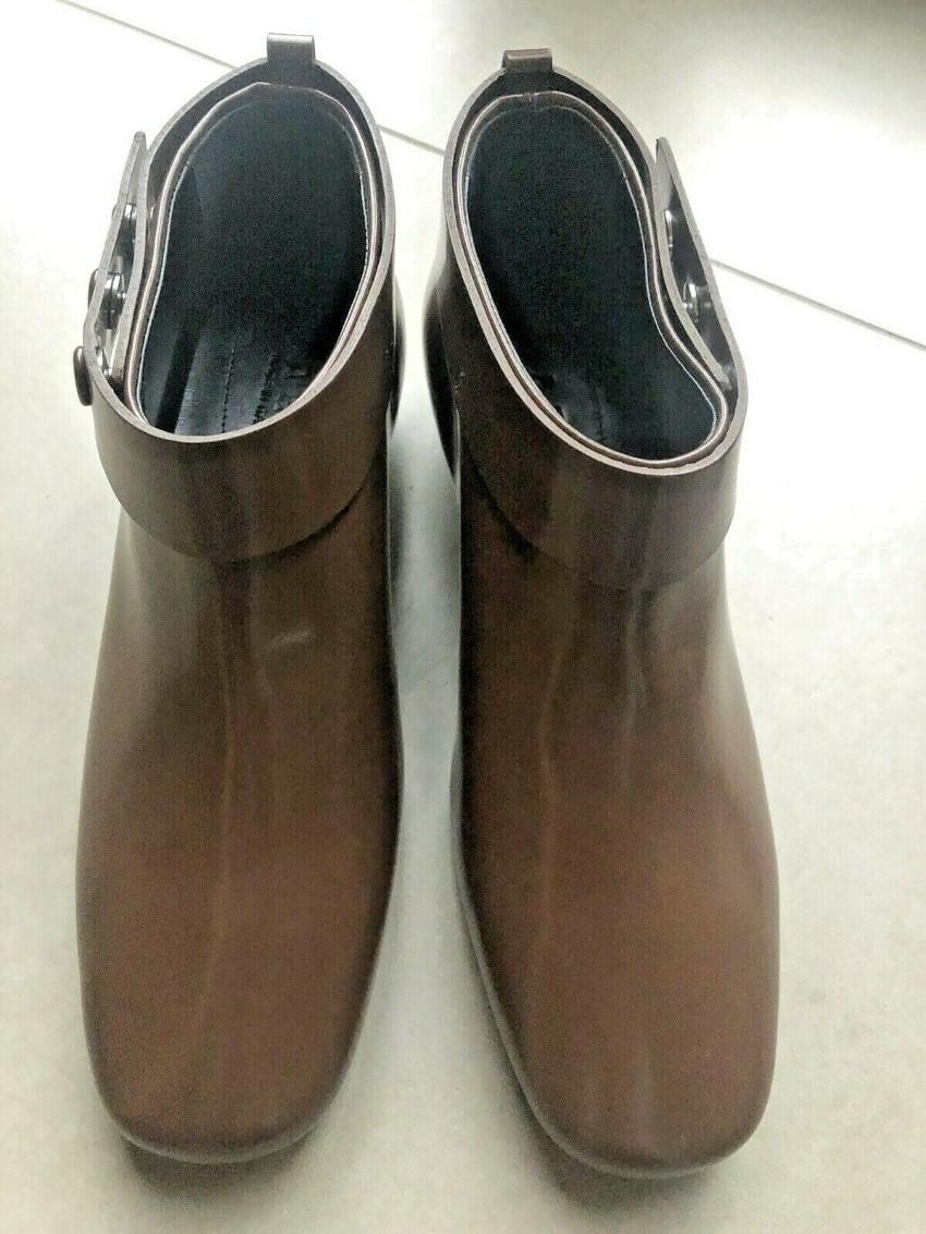 Marni Cognac-Brown Leather Inset Heeled Ankle Boots