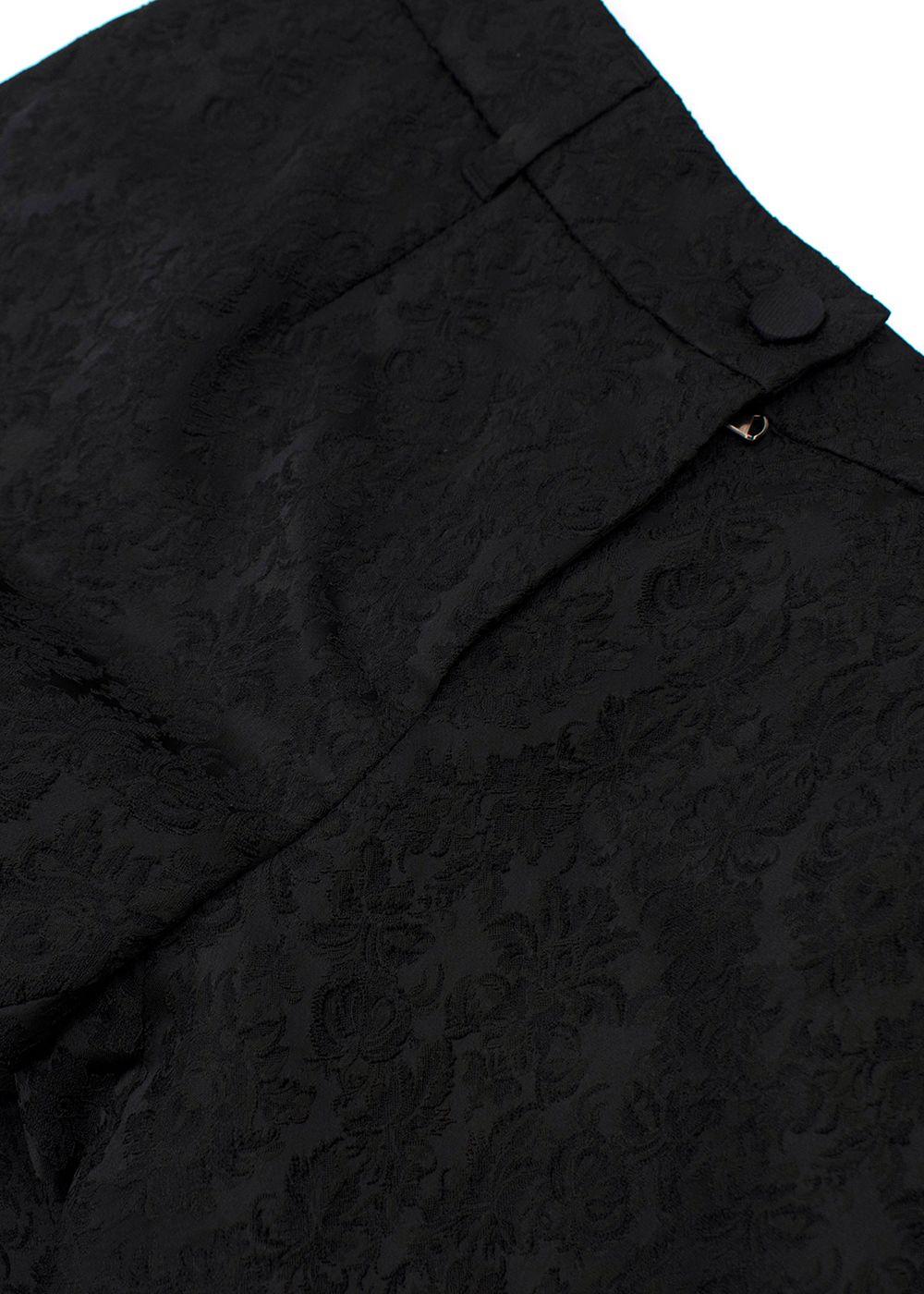 Black Jacquard Trousers
