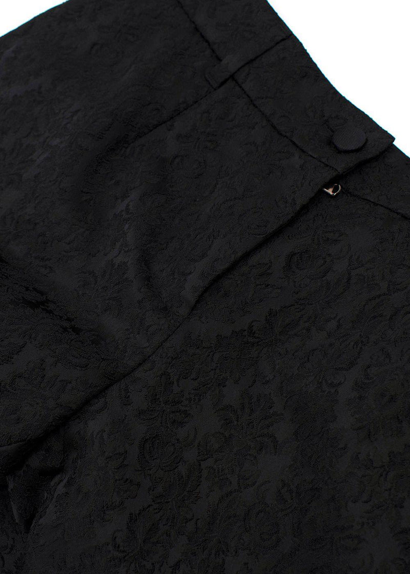 Black Jacquard Trousers