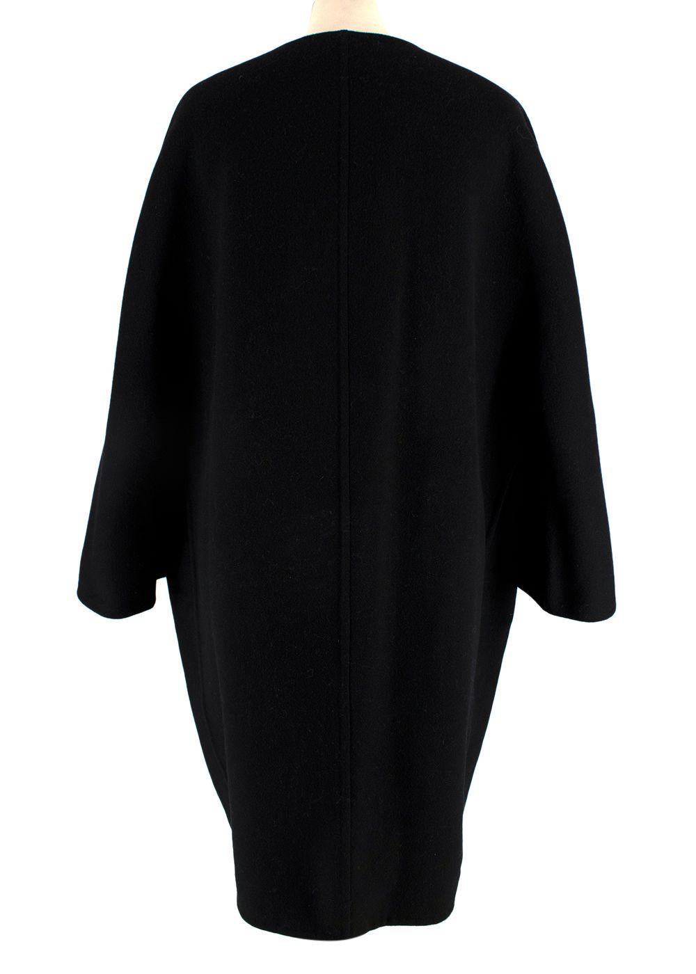 Ermarnno Scervino Black Wool Coat