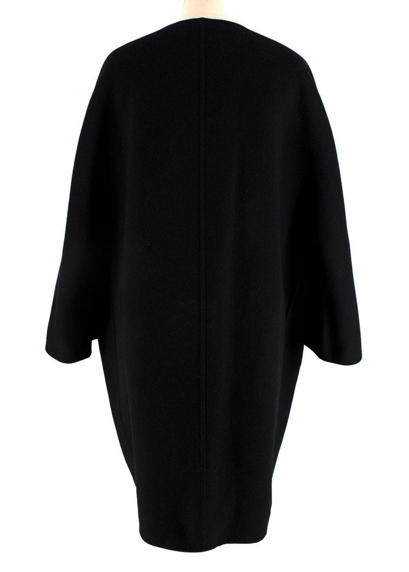 Ermarnno Scervino Black Wool Coat