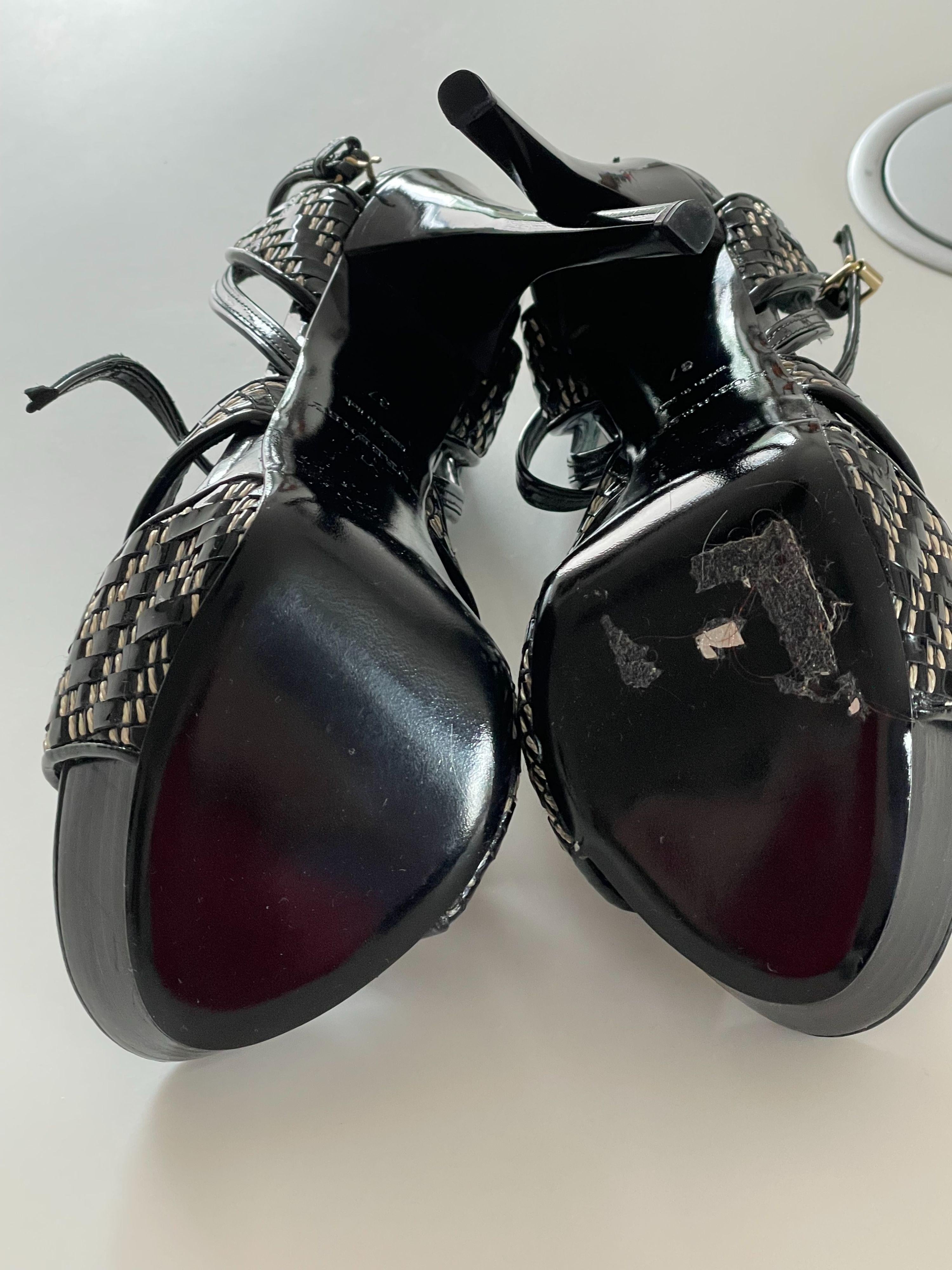 Patent Platform Sandals
