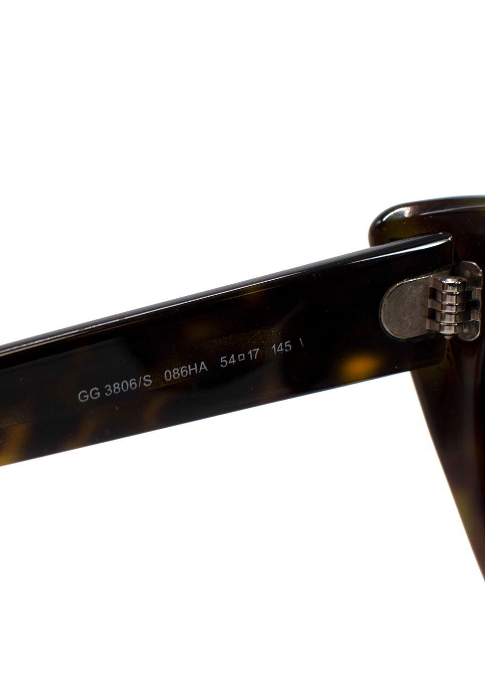Gucci Brown Tortoiseshell Cat Eye Sunglasses