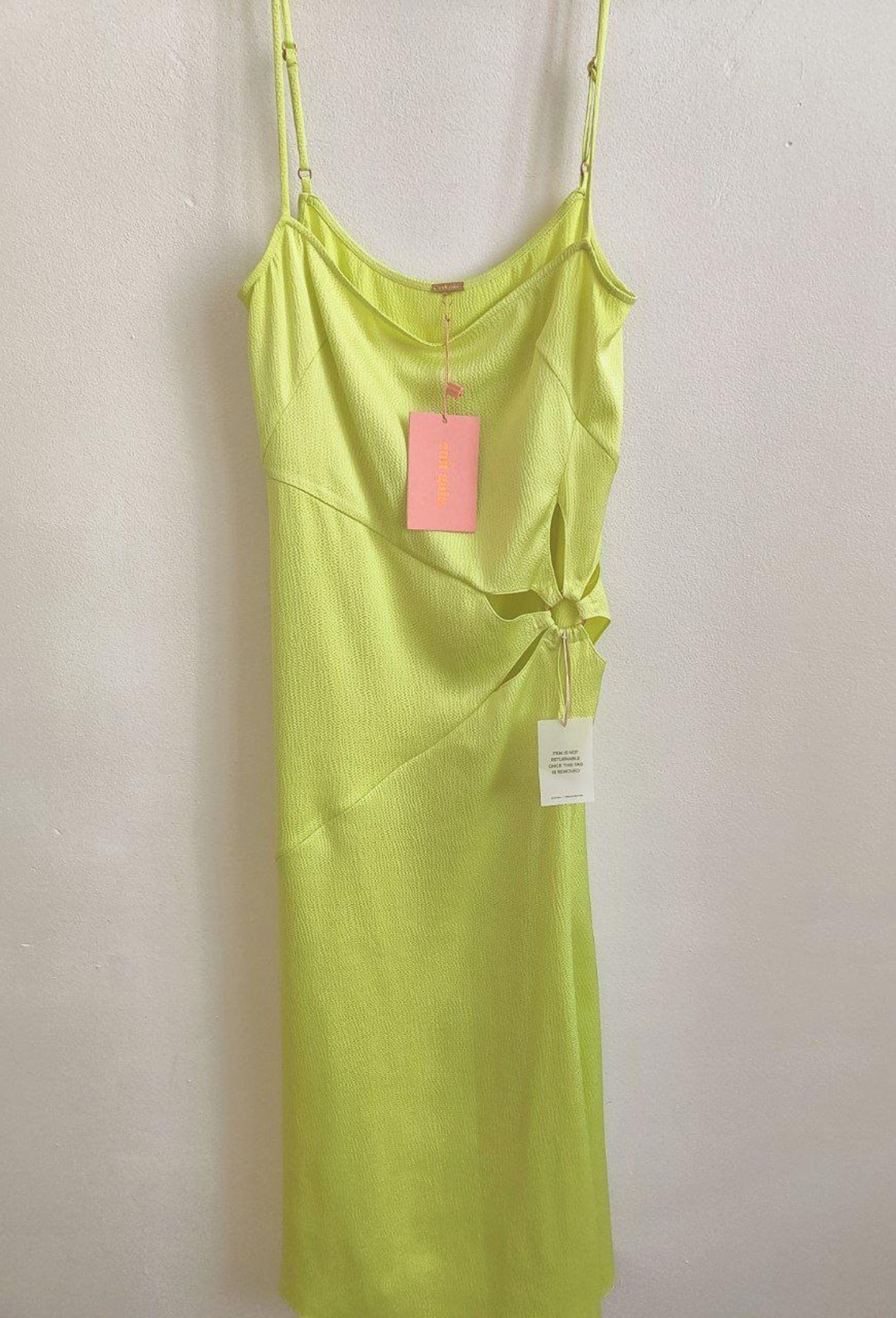 Imogen Lime Midi Dress