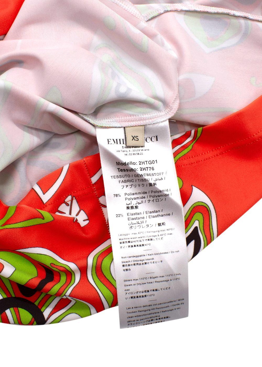 Emilio Pucci Printed Cut Out Mini Dress